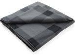 Xd Collection - Coperta In Pile A Quadri XD115 (Taglia Unica) (Antracite)
