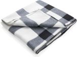 Xd Collection - Coperta In Pile A Scacchi XD115 (Taglia Unica) (Bianco)