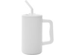 Xd Collection - Tazza Da Viaggio "Cube"", Acciaio Inossidabile Riciclato, 800Ml XD336 (Taglia Unica) (Bianco)"