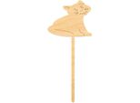 Decorazione In Legno Su Bastone 14 Cm Kitty