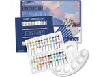 Set Di Pittura Ad Acquerello Loveart - Set Completo Con 24 Colori, Pennelli, Blocco E Tavolozza