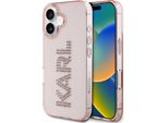Custodia Karl Lagerfeld Iml Strass Logo Do Iphone 16 RóżOwy