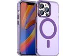 Custodia Magnetica Per Iphone 12 Pro Max, Sottile Custodia Traslucida Opaca Antiurto Viola