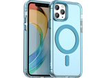 Custodia Magnetica Per Iphone 11 Pro Max, Sottile Custodia Traslucida Opaca Antiurto Blu