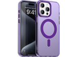 Custodia Magnetica Per Iphone 15 Pro Max, Sottile Custodia Traslucida Opaca Antiurto Viola