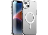 Custodia Magnetica Per Iphone 15, Sottile Custodia Antiurto Opaca Traslucida Bianca