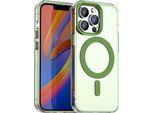 Custodia Magnetica Per Iphone 12 Pro Max, Sottile Custodia Traslucida Opaca Antiurto Verde