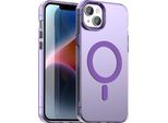 Custodia Magnetica Per Iphone 13 /Iphone 14, Sottile Custodia Traslucida Opaca Antiurto Viola