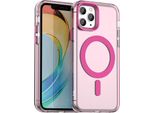Custodia Magnetica Per Iphone 11 Pro Max, Sottile Custodia Traslucida Opaca Antiurto Rossa