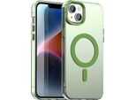 Custodia Magnetica Per Iphone 15, Sottile Custodia Antiurto Traslucida Opaca Verde