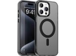 Custodia Magnetica Per Iphone 15 Pro Max, Sottile Custodia Traslucida Opaca Antiurto Nera