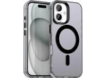 Custodia Magnetica Per Iphone 16, Sottile Custodia Traslucida Opaca Antiurto Nera