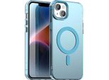 Custodia Magnetica Per Iphone 15, Sottile Custodia Traslucida Opaca Antiurto Blu