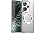 Custodia Magnetica Per Xiaomi Poco F6 5G, Sottile Custodia Traslucida Opaca Antiurto Bianco