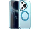 Custodia Magnetica Per Huawei Pura 70, Sottile Custodia Traslucida Opaca Antiurto Blu