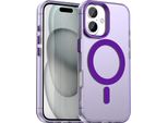 Custodia Magnetica Per Iphone 16, Sottile Custodia Traslucida Opaca Antiurto Viola