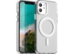 Custodia Magnetica Per Iphone 12 /Iphone 12 Pro, Sottile Custodia Traslucida Opaca Antiurto Bianca