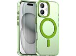 Custodia Magnetica Per Iphone 16, Sottile Custodia Antiurto Traslucida Opaca Verde