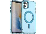 Custodia Magnetica Per Iphone 11, Sottile Custodia Traslucida Opaca Antiurto Blu