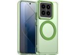 Custodia Magnetica Per Xiaomi 14 Pro, Sottile Custodia Traslucida Opaca Antiurto Verde