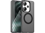 Custodia Magnetica Per Xiaomi Poco F6 5G, Sottile Custodia Traslucida Opaca Antiurto Nero