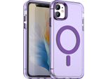 Custodia Magnetica Per Iphone 11, Sottile Custodia Traslucida Opaca Antiurto Viola