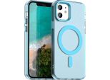 Custodia Magnetica Per Iphone 12 /Iphone 12 Pro, Sottile Custodia Traslucida Opaca Antiurto Blu