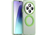 Custodia Magnetica Per Xiaomi Redmi 14C / Xiaomi Redmi 14R, Sottile Custodia Antiurto Traslucida Opaca Verde