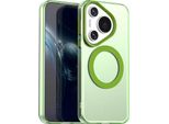 Custodia Magnetica Per Huawei Pura 70, Sottile Custodia Traslucida Opaca Antiurto Verde