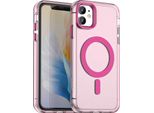 Custodia Magnetica Per Iphone 11, Sottile Custodia Antiurto Traslucida Opaca Rossa