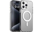 Custodia Magnetica Per Iphone 15 Pro Max, Sottile Custodia Antiurto Traslucida Opaca Bianca