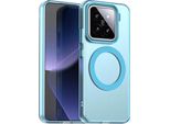 Custodia Magnetica Per Xiaomi 15, Sottile Custodia Traslucida Opaca Antiurto Blu