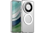 Custodia Magnetica Per Huawei Mate 60 Pro+, Sottile Custodia Traslucida Opaca Antiurto Bianco