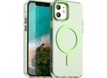 Custodia Magnetica Per Iphone 12 /Iphone 12 Pro, Sottile Custodia Traslucida Opaca Antiurto Verde