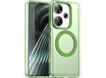 Custodia Magnetica Per Xiaomi Poco F6 5G, Sottile Cassa Traslucida Opaca Antiurto Verde
