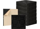 Tolletour 24 Pezzi Tappetini In Schiuma Acustica Quadrati 30 X 30 X 2,5 Cm Tappetini Di Isolamento Acustico Per Piastrelle In Schiuma Efficace Nero