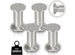 Tolletour Set Di 8 Gambe Per Mobili Set Di Gambe Per Tavoli Gambe Per Divani Gambe Per Letti Gambe Per Divani Gambe Per Armadi Gambe Per Mobili Alluminio 4X150Mm