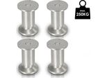 Bettizia Set Di 4 Gambe Per Mobili Set Di Gambe Per Tavoli Gambe Per Divani Gambe Per Letti Gambe Per Divani Gambe Per Armadi Gambe Per Mobili Alluminio 4X120Mm