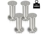 Bettizia Set Di 8 Gambe Per Mobili Set Di Gambe Per Tavoli Gambe Per Divani Gambe Per Letti Gambe Per Divani Gambe Per Mobili Gambe Per Mobili Alluminio 4X180Mm