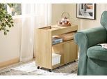 Sobuy FBT152-N Carrello Schedario Tavolo Per Stampante Supporto Per Stampante Contenitore Per Rotoli Con 4 Rotelle Armadio Per Archiviazione Armadio Per Ufficio Wd Naturale Circa 30X60X30Cm