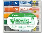 Marcatore Per Lavagna Bianca Pilot V Board Master, Punta Tonda, Confezione Da 5 Pz