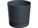 3.10 Tubo Vaso Da Fiori In Plastica - Ca. Ø 47 X 43,5 Cm - Vaso Per Piante Con Sottovaso - Colore: Antracite
