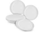 1.06 Piatto Grande In Bianco Opaco - Set Di 6 / Ø 27 Cm - Piatto Fondo (6Er / 27 Cm)