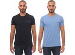 Emporio Armani - T-Shirt Da Uomo (2 Pezzi) GT188 (Xl) (Nero/Blu)