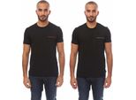 Emporio Armani - T-Shirt Girocollo Da Uomo (Confezione Da 2) GT300 (M) (Nero)