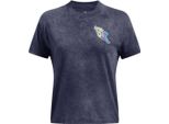 Under Armour - Maglietta "Launch"" Da Donna A Maniche Corte GT685 (36 It) (Blu)"