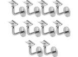 Set Di Staffe Per Corrimano Clanmacy 10 Pezzi Staffa Per Corrimano In Acciaio Inox Supporto Per Ringhiera Curva Supporto