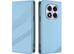 Custodia Per Xiaomi Redmi Note 14 Pro 5G/Note 14 Pro+ 5G/Poco X7, Custodia A Portafoglio In Finto Cuoio Con Slot Per Schede E Funzione Stand Hellblau