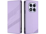 Custodia Per Xiaomi Redmi Note 14 Pro 4G, Custodia A Portafoglio In Finto Cuoio Con Slot Per Schede E Funzione Stand Violett