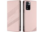 Custodia Per Xiaomi Redmi Note 11 Pro+ 5G, Custodia Portafoglio In Finto Cuoio Con Slot Per Schede E Funzione Stand Rosa